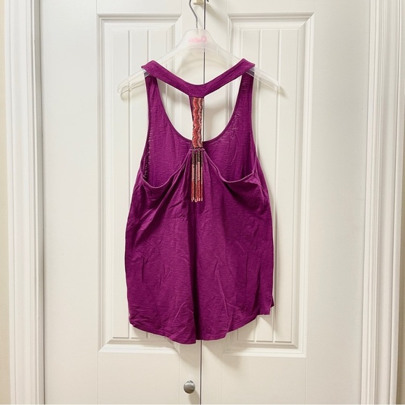 Roxy Boho Beaded Racerback Tank Magenta – S - Picture 1 of 12